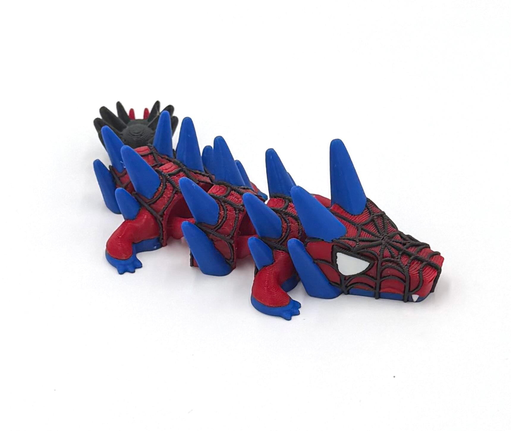 アガペ　アガペ亀3dプリンタフィギア 3D Printed Articulating Spider Dragon - Etsy