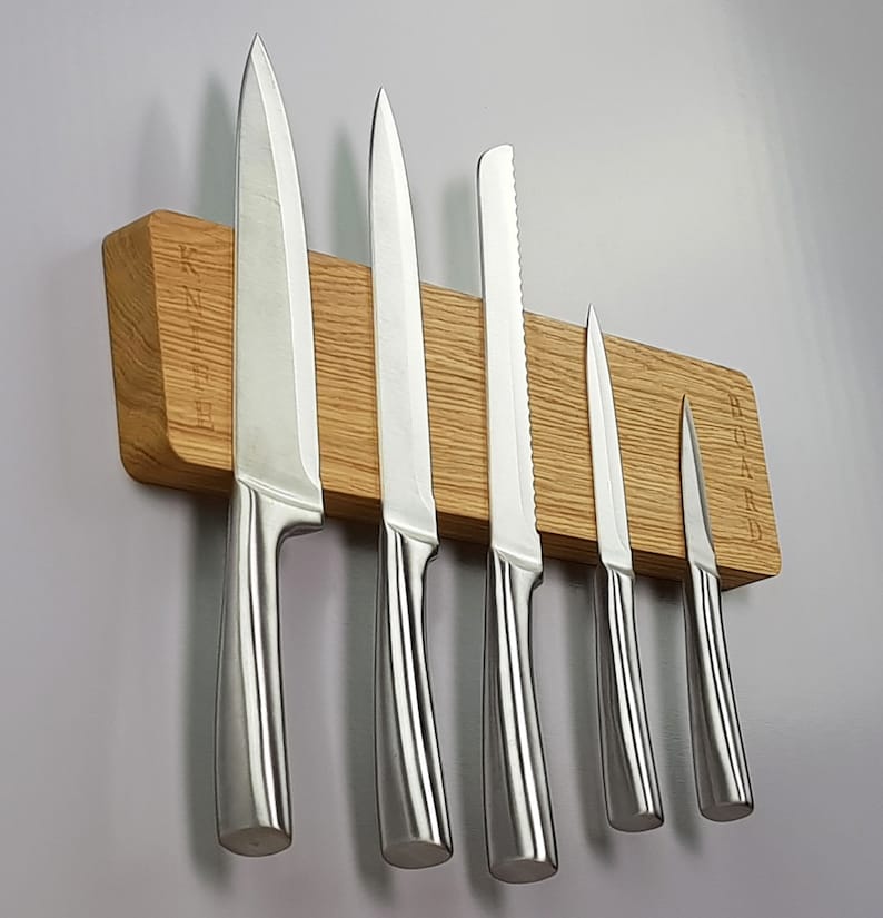 Oak Knife Board Block Holder Etsy