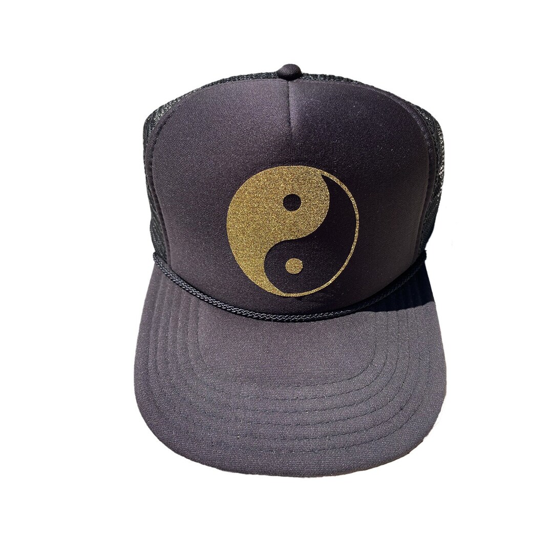 Gold Glitter Yin Yang Trucker Hat - Etsy display picture 3