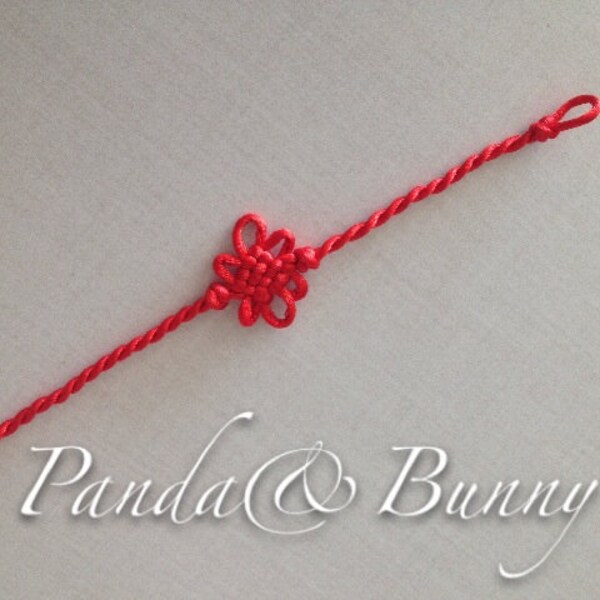 Handmade Chinese Knot Bracelet: Endless Knot Bracelet,  string braided bracelet eco friendly package