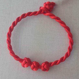 Handmade Chinese Knot Bracelet: Button Knot Bracelet, string braided bracelet eco friendly package