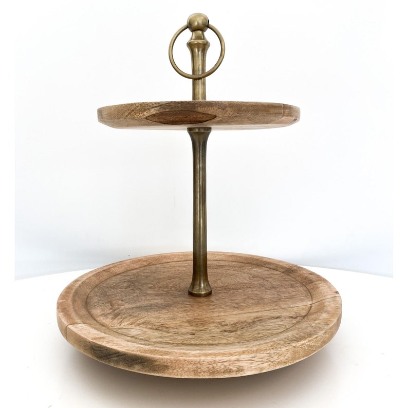 2 Tier Wooden Cake Stand Etsy 2 Tier Wooden Cake Stand Etsy