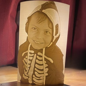 Custom Lithophane Night Light, High Quality 3D Printed Lithophane Night Light Shade, personalized gift, Night Light Included