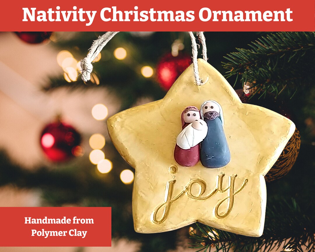 Nativity Set Christmas Tree Ornament, Jesus Christ, Unique Secret Santa