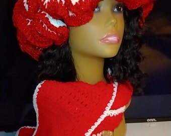 FULL RUFFLE HEADBAND & Scarf Set (message me for color adjustments)
