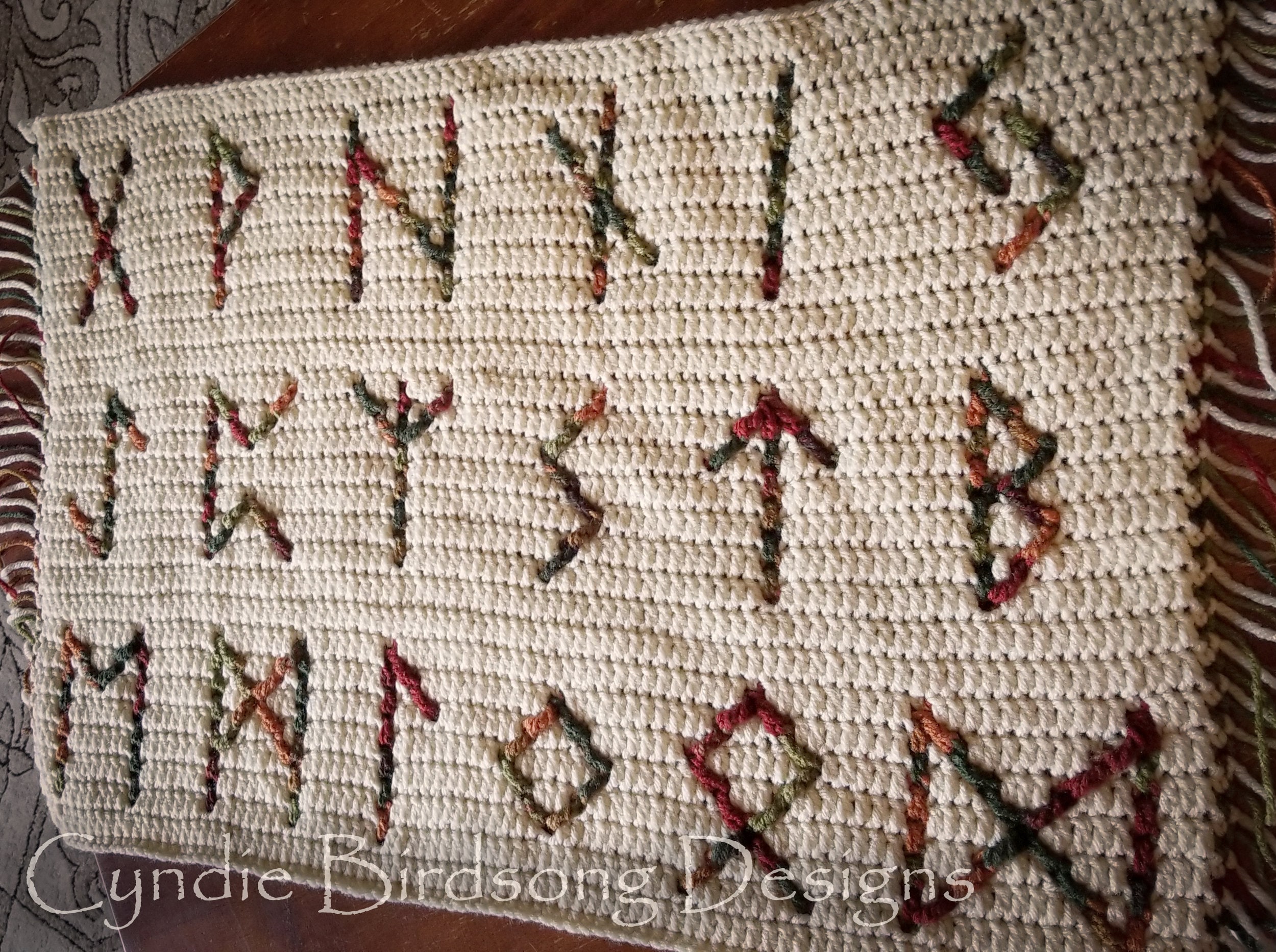 Crochet Runes PDF PATTERN - Overlay Mosaic Crochet Square - RUNES Characters. for ...