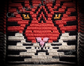 PDF PATTERN - "Wild Heart - Tiger" Mosaic Crochet Square