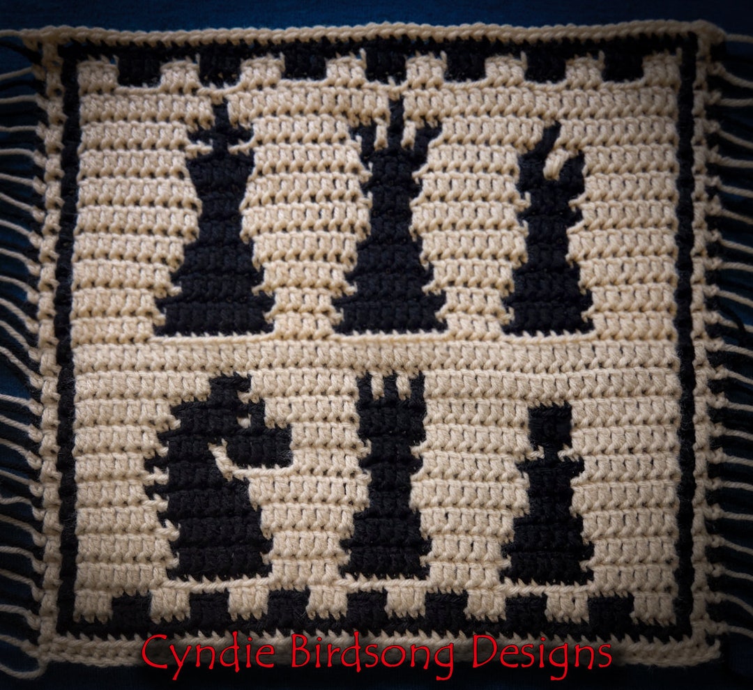Chess King and Queen Crochet Pattern Chess (Instant Download) 