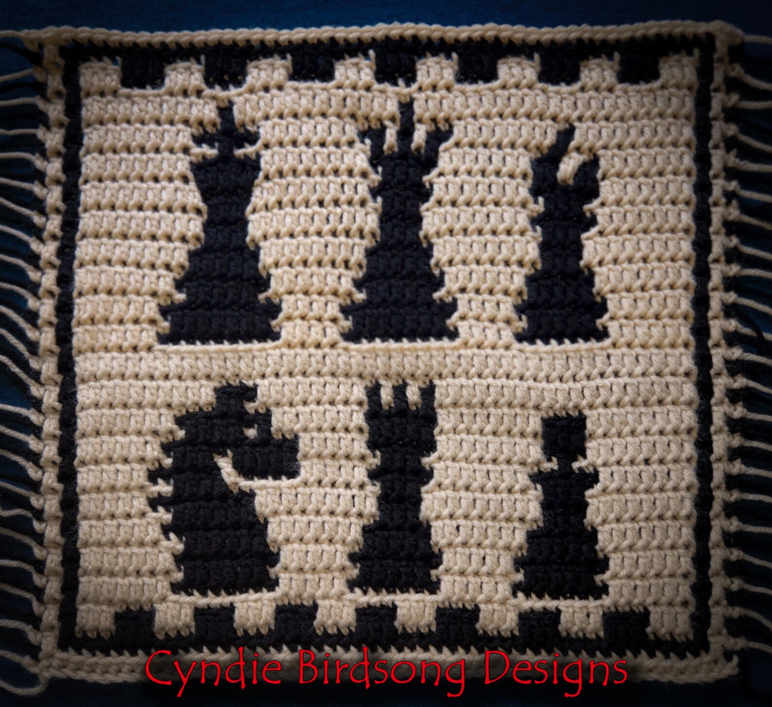 PDF PATTERN - Checkmate! Chess Pieces Mosaic Crochet Square & Bonus ...