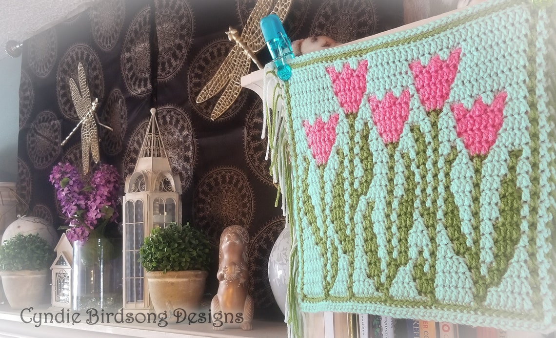 PDF PATTERN tranquil Tulips Mosaic Crochet - Etsy