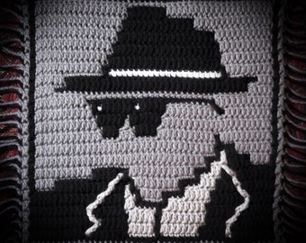 PDF PATTERN - Classic Horror Films series - "Invisible Man" - for spooky gothic Mystery & Halloween decor, tote bags, block afghans, etc