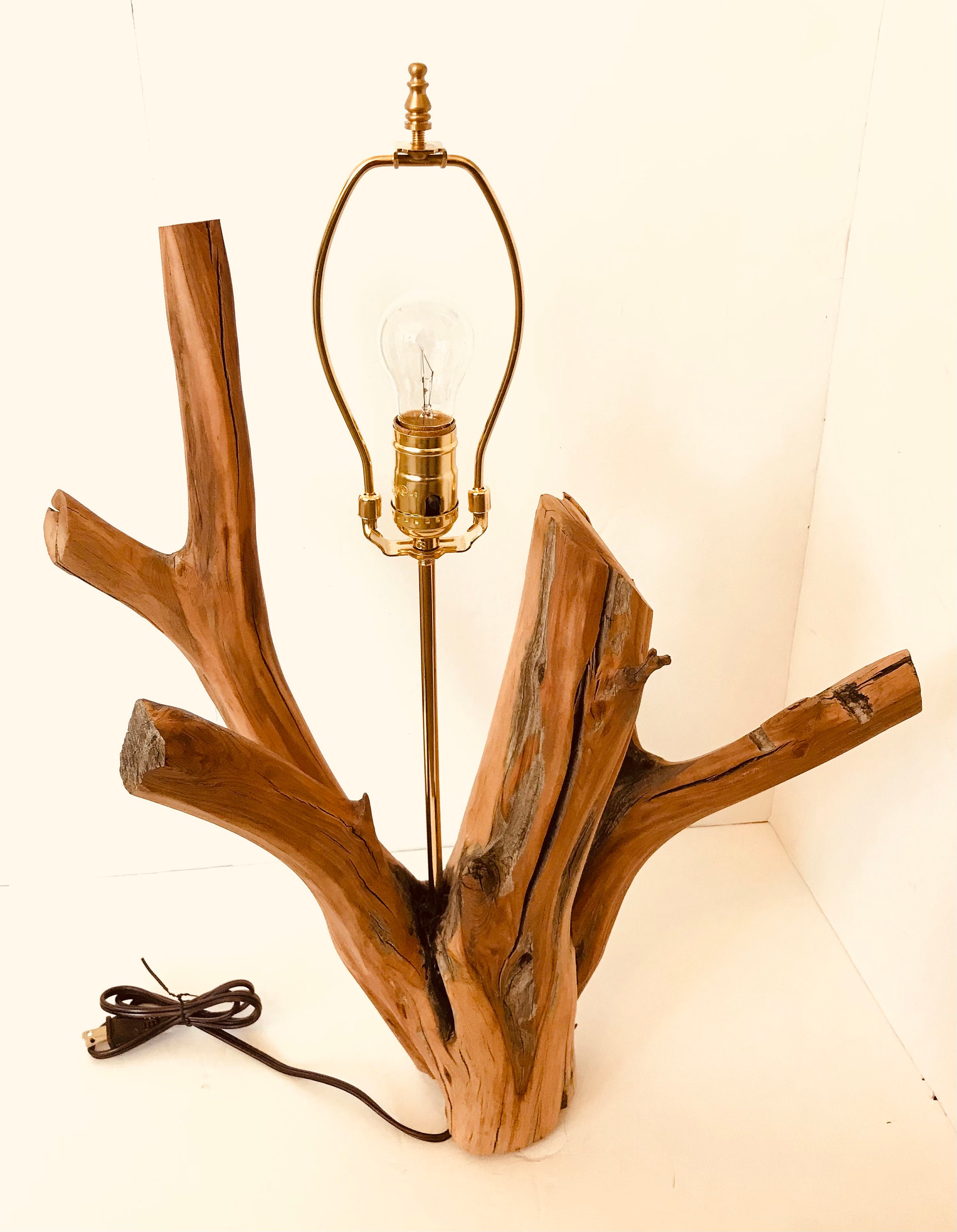 Table Lamp Natural Real Manzanita Lamp Handmade Wood Lamp Etsy