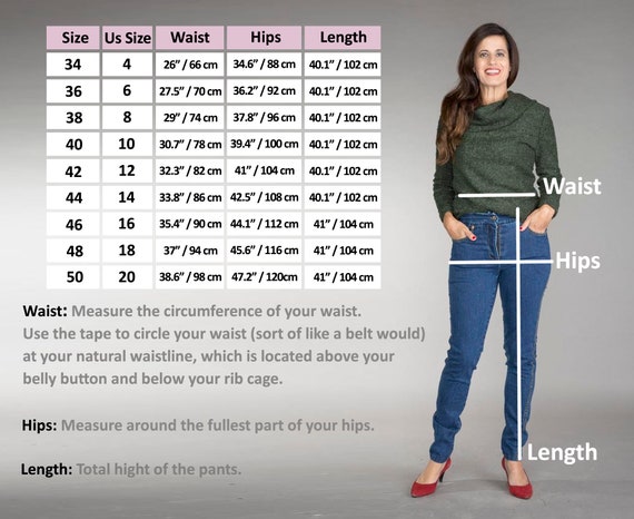 104 cm pants length