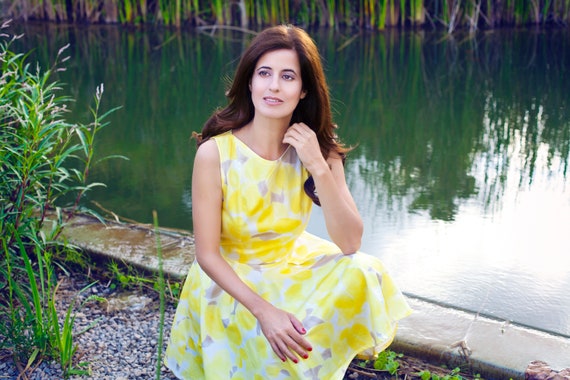 women in yellow dress