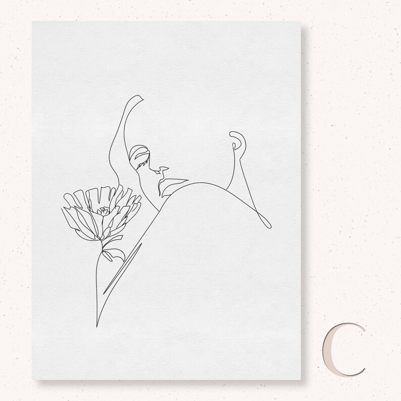 Modern Line Drawing Prints Line Wall Art Modern Line Etsy