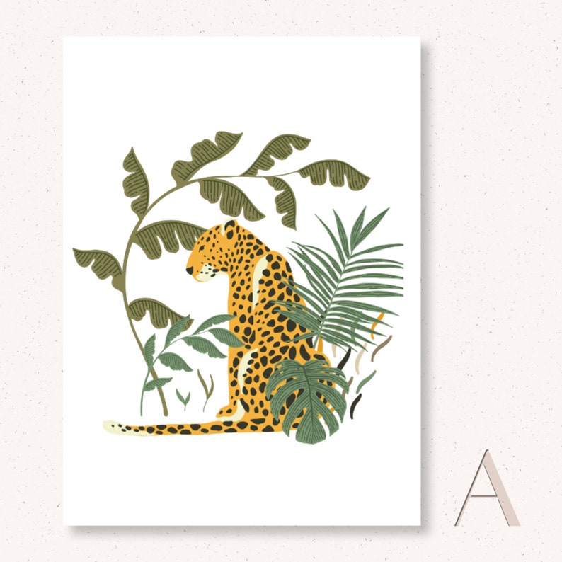 Leopard Jungle Nature Prints Jungle Wall Art Leopard Jungle Etsy
