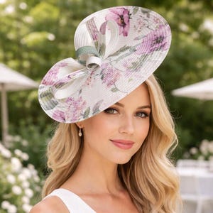 Elegant Lilac Bow Fascinator - Etsy display picture 1