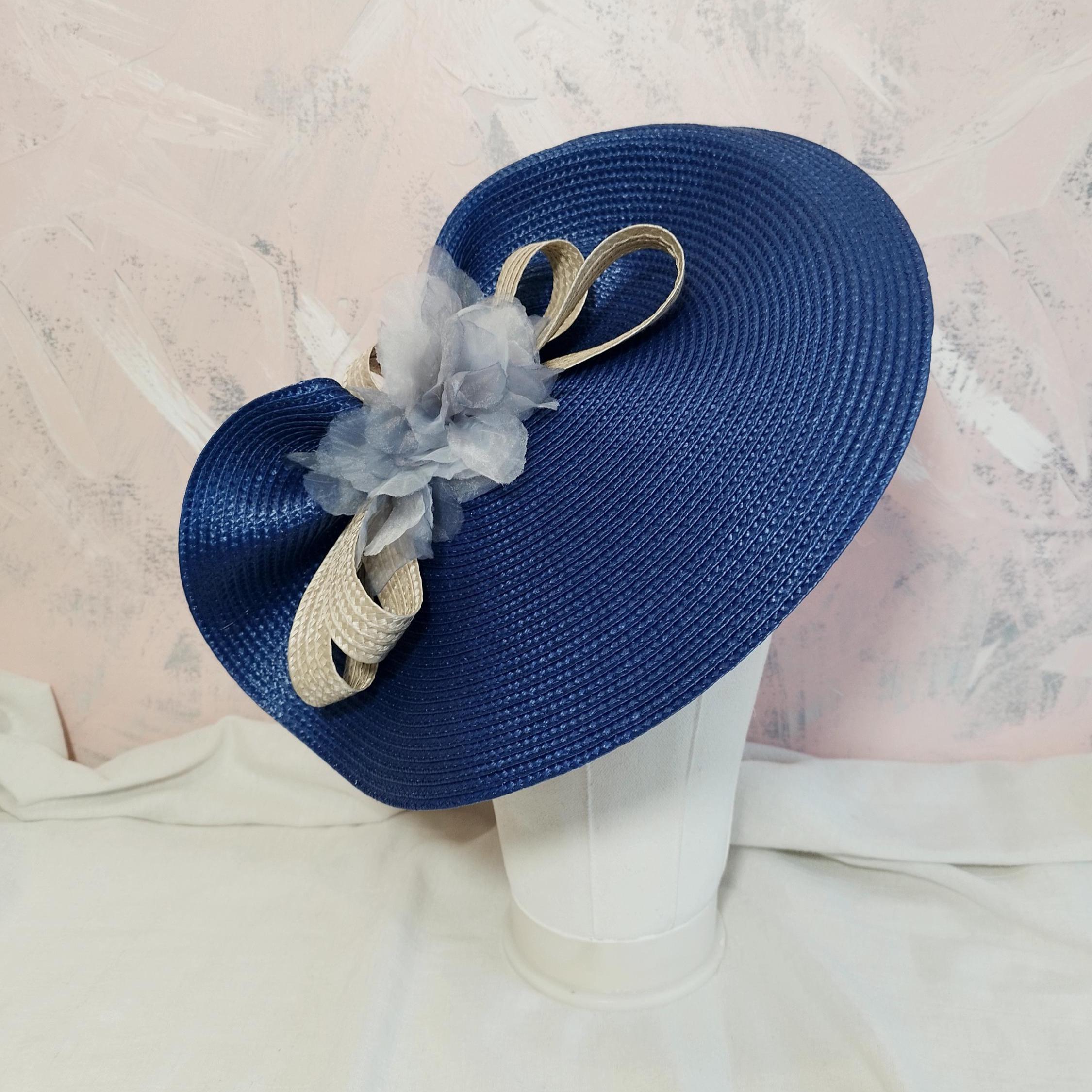 Cobalt Blue Kentucky Derby Hat - Etsy display picture 2