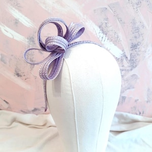 dainty lilac fascinator soft purple fascinator minimalist wedding fascinator lavender headband elegant headpiece bridesmaid fascinator prom