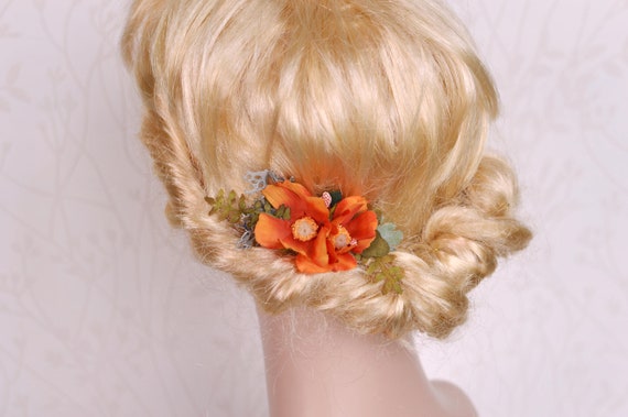 Fall Hair Comb Fall Bridal Hair Piece Flower Hair Comb Fall Etsy