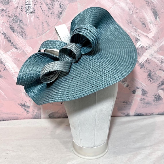 Teal Blue Kentucky Derby Hat Large Royal Ascot Fascinator  display picture 1