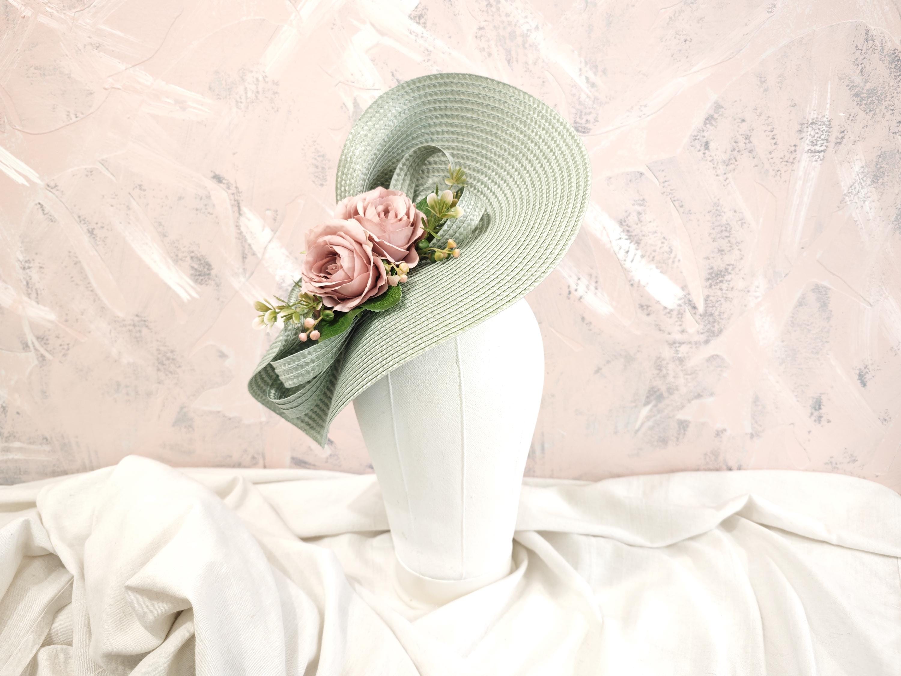 Sage Green Kentucky Derby Hat Womens Spring Wedding  display picture 2