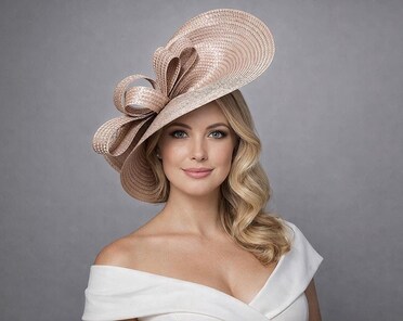 Fascinator Cappello marrone fascinator #SUEDE Cappello marrone o nudo