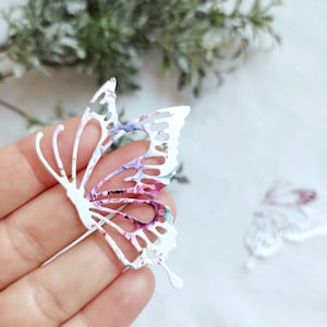 Décoration de fête papillon violet anniversaire décoration de table emballage cadeau décoration de fête fée scrapbooking décoration d'invitation de mariage confettis perle