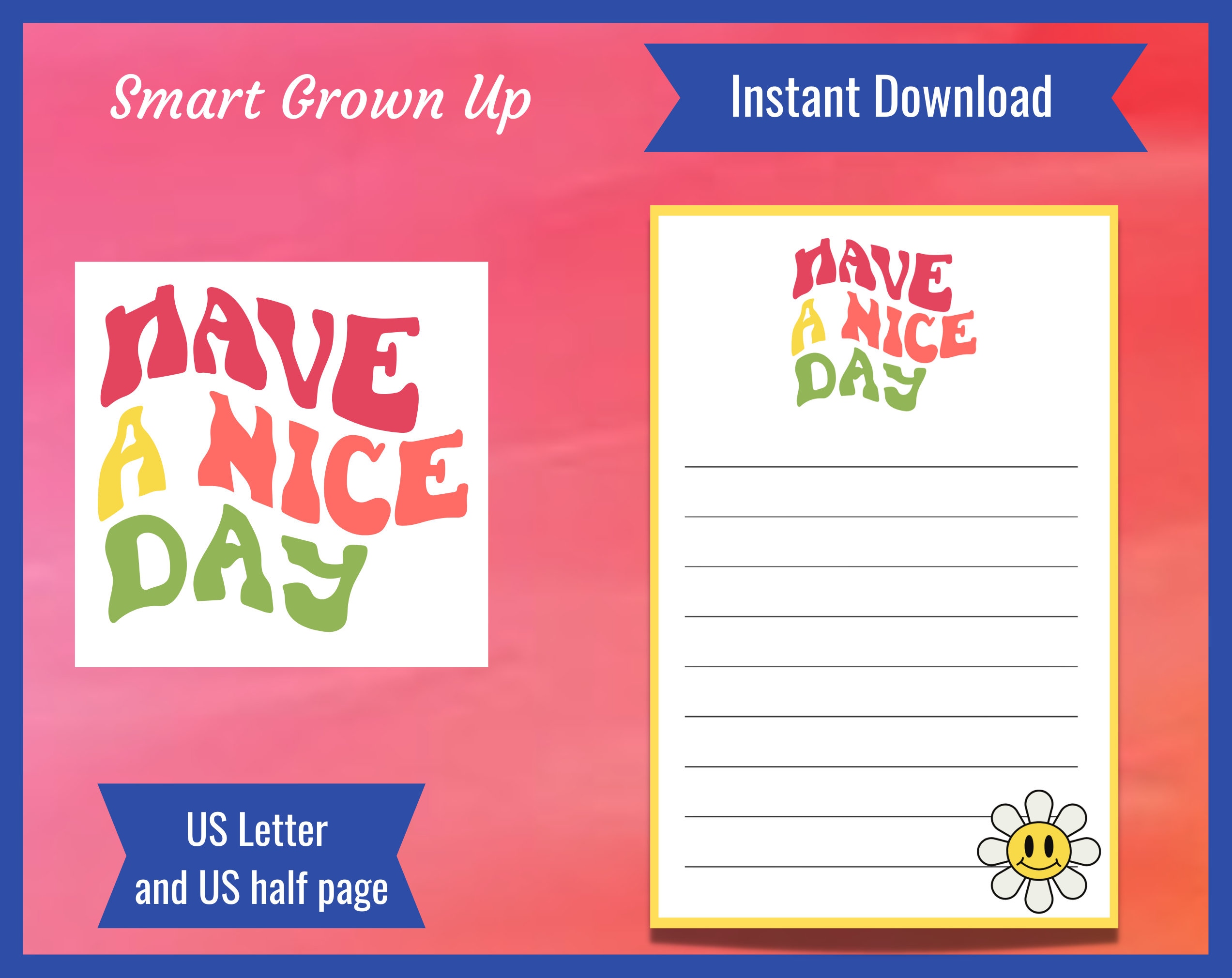 Have a Nice Day, 70s, Stationary, Personal Stationery, Smiley Face ...