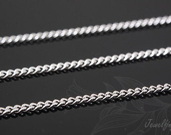 1 m beading Shiny Diamond Cut 1.5mm Royal Blue Curved Color Chain Flat Curb Supply for DIY jewellery necklace 145SF