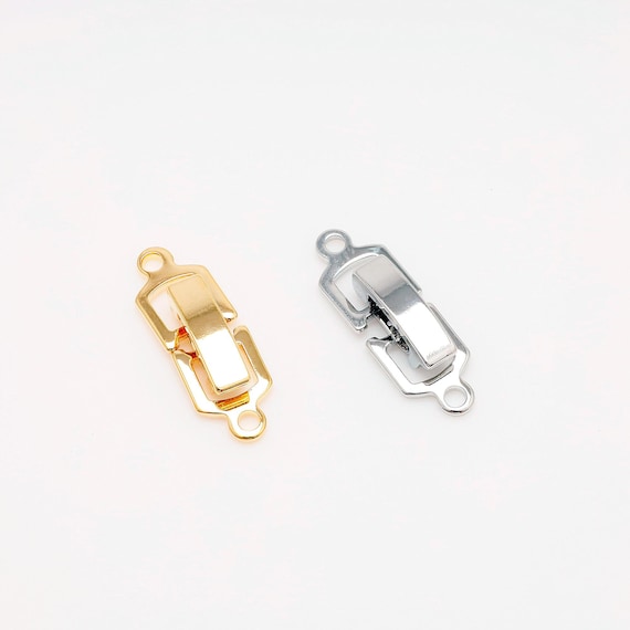 16K Gold Plated Box Clasps, Bracelet/necklace Connectors, E-coated