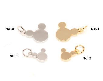 H1104-2個-金メッキ-14*2.5 mm 繊細なサンダーボルトチャーム-稲妻