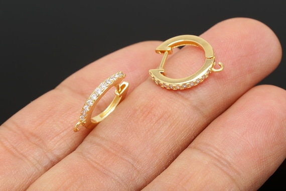 Boucles D'oreilles Dormeuses En Or 18 Carats - Poids 4,5 Grammes - Occasion (état à Vérifier Sur Les Scans)