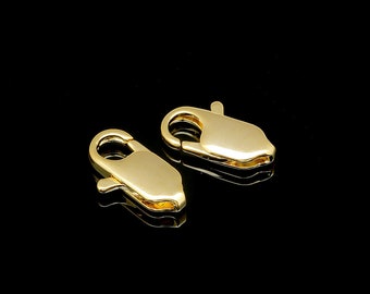 B297-10pcs-14*8mm Gold Plated Robster Claw Clasp-Lock Finding-L Size Lobster Clasp