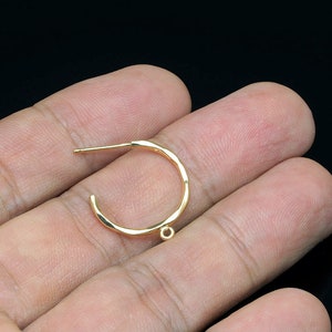 H1231-1 pairs-Gold Plated-Twist Hoop Earrings-Hoop Earrings-Loop Earrings