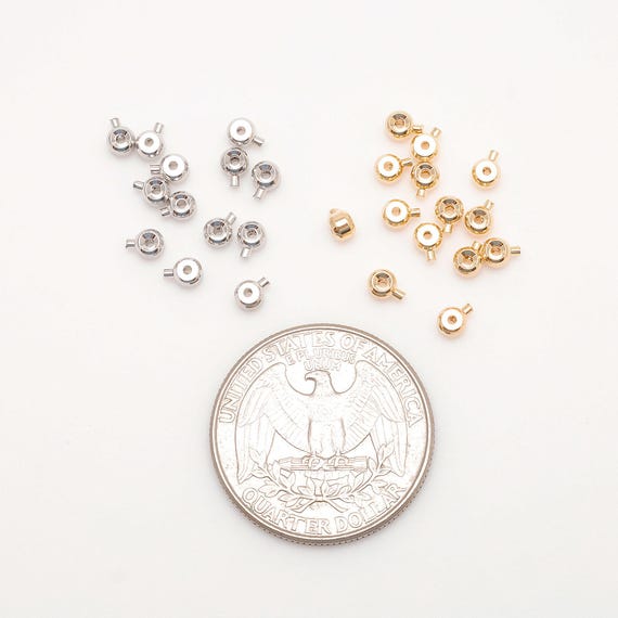 3*2.5mm Crimp Beads, Cord Ends, Necklace Bracelet Making Supply