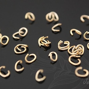 B092-3X3.5mm-10g-Matt Gold Plated C Ring-Open Link