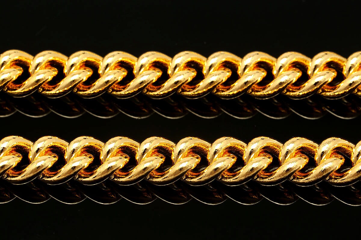 A561-1 M-ゴールドメッキ-118S 6.2*7.9 mm 大胆な楕円カーブチェーン