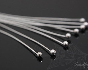 B315-0.5*50mm Ternary Alloy Plated- Brass Ball End Head Pins w/ 2mm Ball-5g-Soft Type