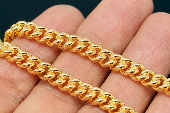 A561-1 M-ゴールドメッキ-118S 6.2*7.9 mm 大胆な楕円カーブチェーン