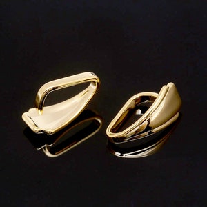 H731-10pcs-Gold Plated-13*6mm Simple Bail-Pendant Bail-Gold Bail -Charm Bail