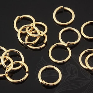 B231-08X5mm-10g Gold Plated Jump Ring-Open Link