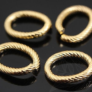 B232- 10pcs- Gold Plated-10 * 14 mm Jump Ring-Open Link