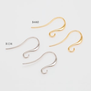 B440, B134-2 paar, 19 mm Ohrhaken, Ohrhaken, Französischer Haken Ohrhaken, Haken aus Draht, Schmuckzubehör, Schmuckherstellung, Nickelfrei