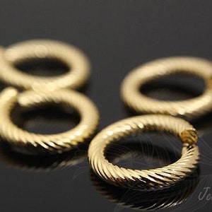 B050- 10pcs- Gold Plated-12mm Jump Ring-Open Link