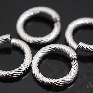 B255- 10個-三元合金メッキ-12 mm ジャンプリング-オープンリンク