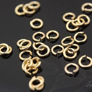 B682-0.6 x 2 mm-10g-マットゴールドメッキジャンプリング-オープンリンク