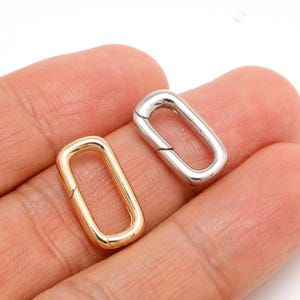 18*9.5mm Oval Clasp, Brass Snap Clasp, Connector Clasp, Spring Carabiner, Nickel Free,E-Coated [CH6085-1 pc]