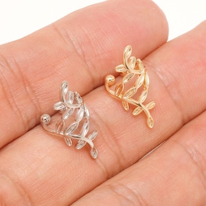 Leaf Ear Cuff, Non Pierced Earring, Nickel Free, E-Coated [CH0059-1piece]