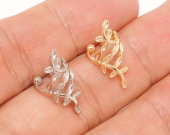 Leaf Ear Cuff, Non Pierced Earring, Nickel Free, E-Coated [CH0059-1piece]